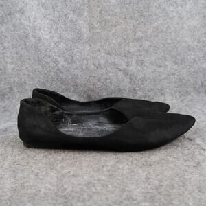 Casual Shoes Womens 42 Skimmer Flats Slip On Pointed Toe Black Classic Fashion